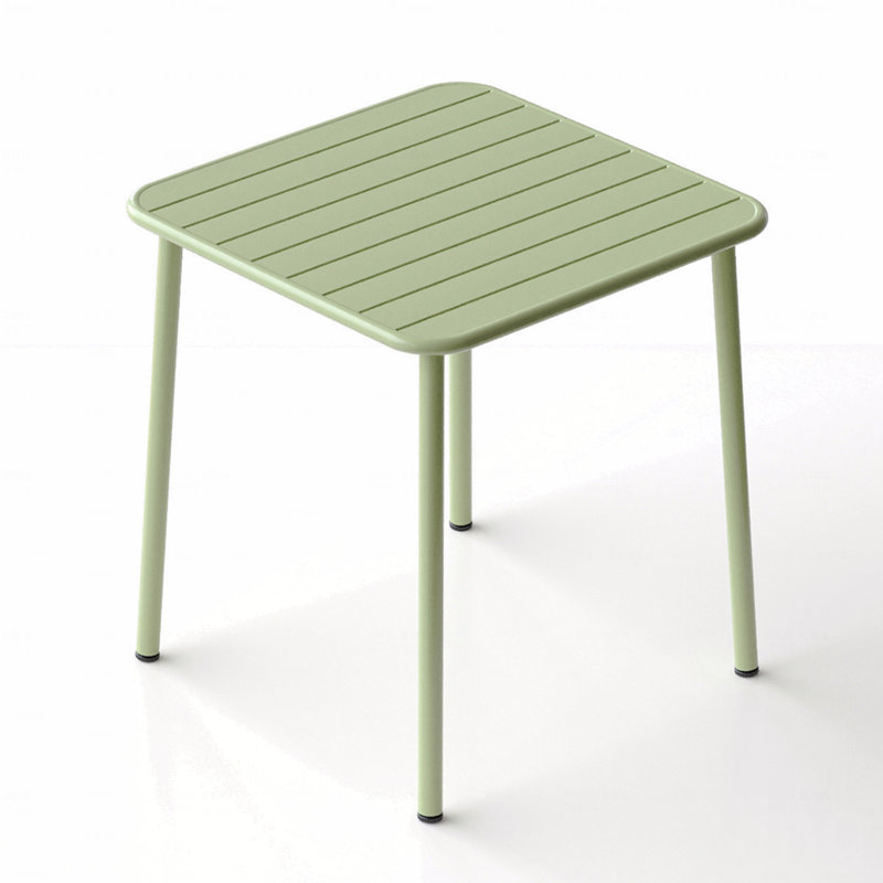 Green Square Outdoor Patio Dining Table, Villa Open Air Table, Retro American Modern Simple Balcony Coffee Table, Waterproof