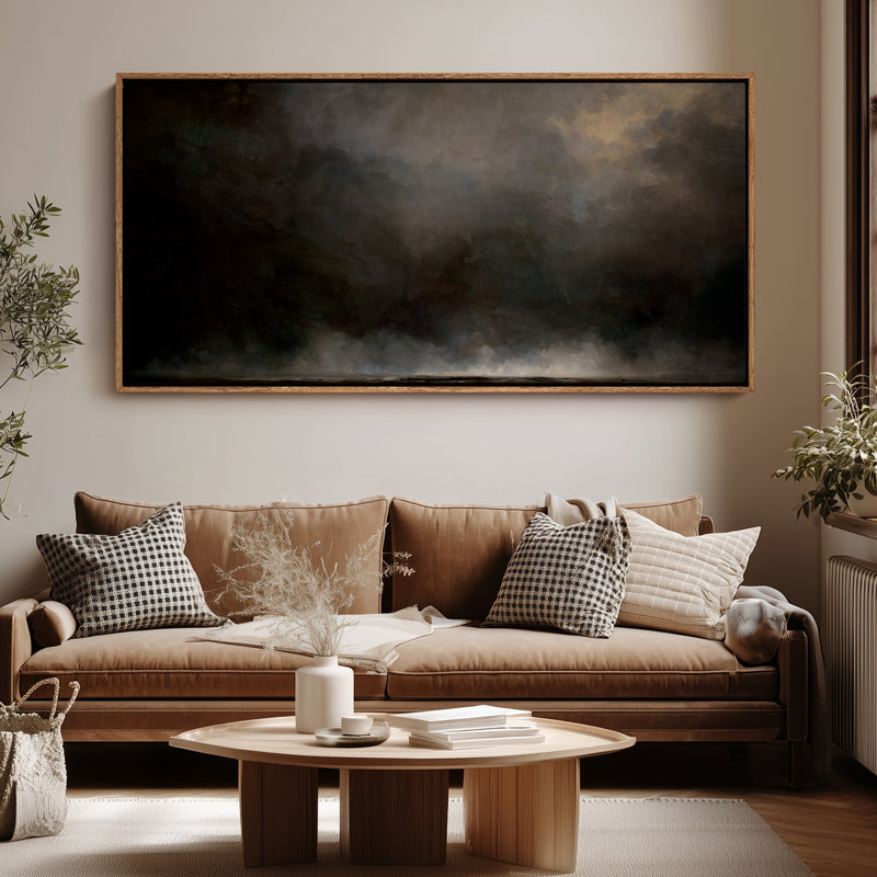 Impression sur toile encadrée extra large Moody, Naturel, H 30 po x l 60 po