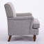 Fauteuil d'appoint ergonomique vintage en lin pour le salon et la chambre à coucher