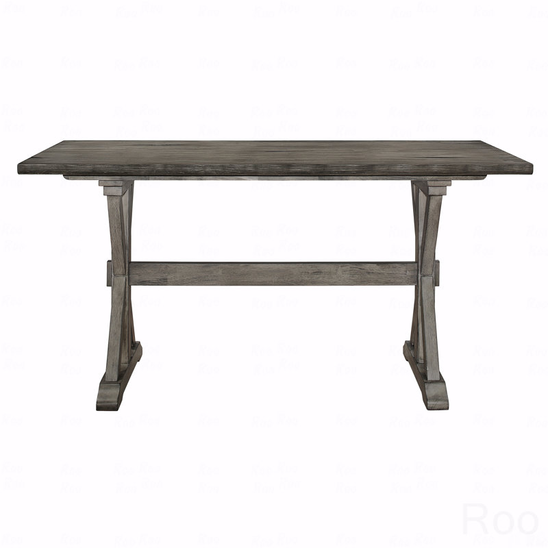 Table de salle à manger 1 pièce à hauteur de comptoir en bois d'hévéa massif