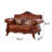 European-style Living Room Carved Sofa. 64.5'' Leather Loveseat