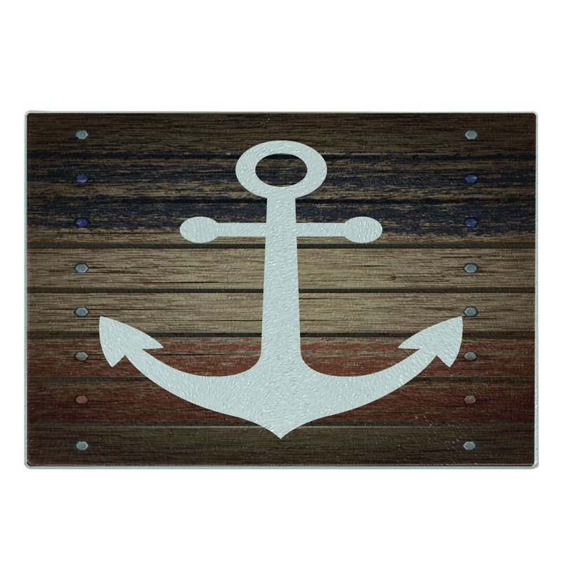 Planche à découper en verre trempé Ambesonne Marine