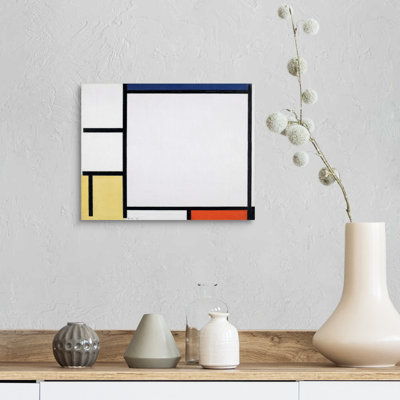 Composition avec bleu, rouge, jaune et noir de Piet Mondrian-reproduction d’art sur toile