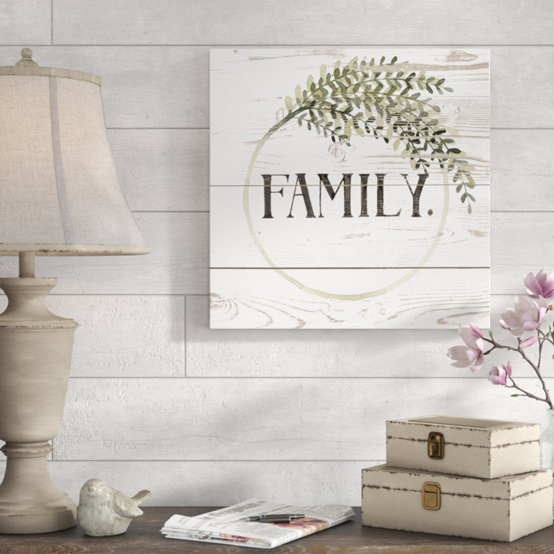 "Family Farmhouse II" par Grace Popp, reproduction d'art textuel sur toile, H 20 po x l 20 po, Toile tendue
