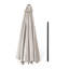 Parasol de patio extérieur beige 10 pi avec manivelle et inclinaison à bouton-poussoir-1280943446