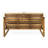 Outdoor Wood Coffee Table And With Water- Cushions, Slat Paneling, Sled Design, 33 In Package Width For Storage Made From 29.6 Height