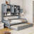 Twin Size Wooden Daybed With Trundle and All-in-One Cabinet-576620565