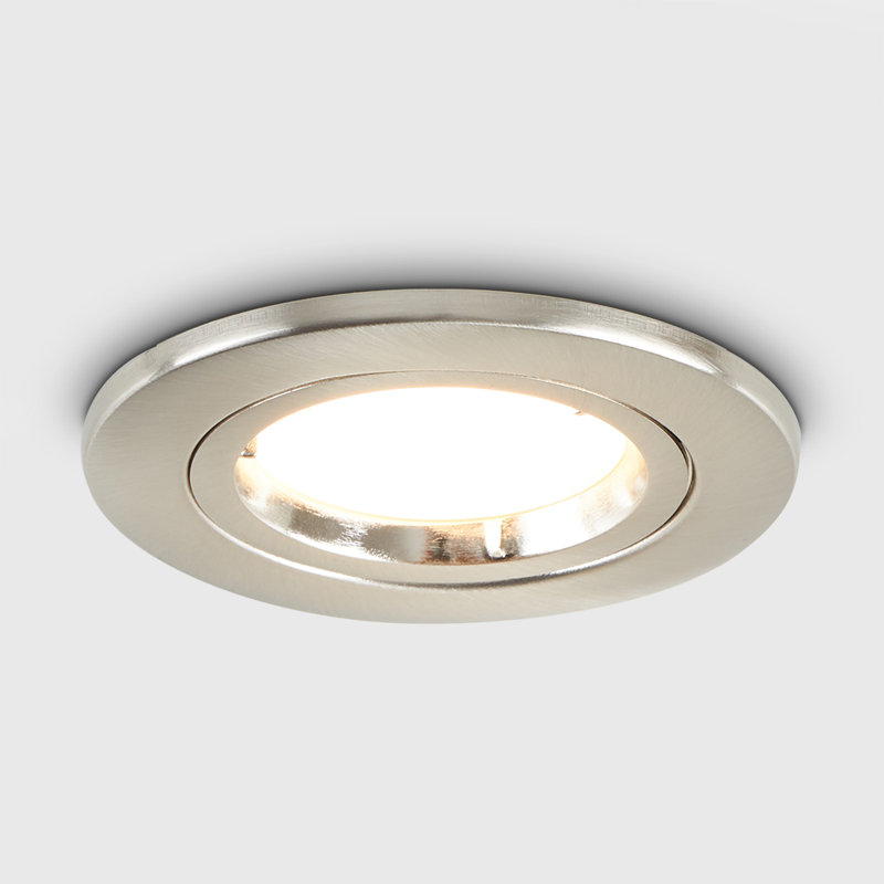 Twist and Lock Cool Fire Rated Retrofit Downlight, Brushed Chrome, 6500K
