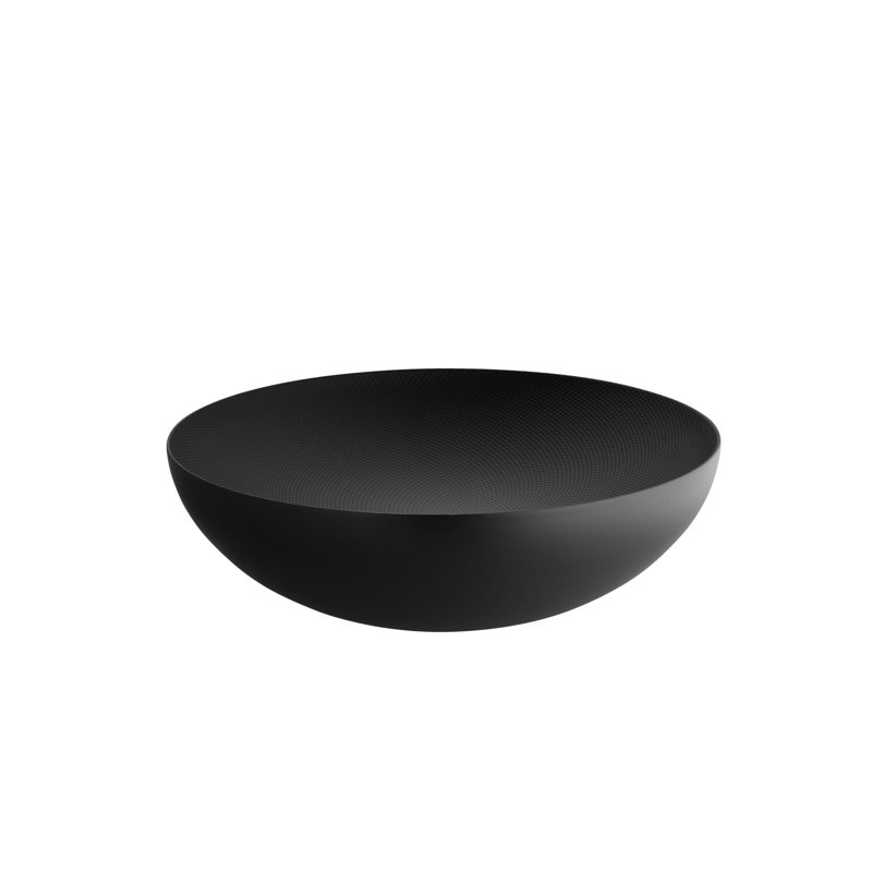 Alessi Metal Fruit Bowl, Black