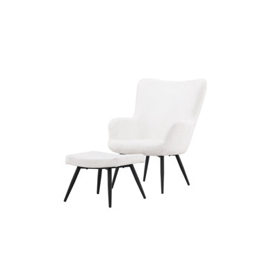 Shoop Upholstered Armchair with Footstool