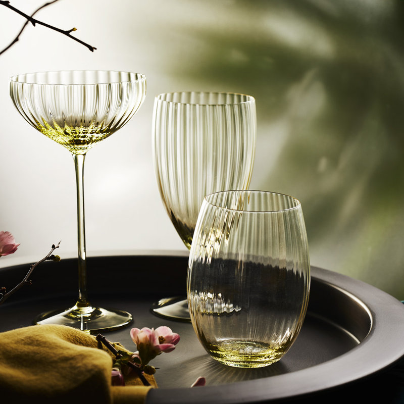 Quinn Handmade Crystal Drinking Glass, Rose