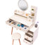 Meuble-lavabo élégant avec miroir et tabouret à DEL, rangement spacieux L 31,5 po x l 43,2 po x l 15,8 po x H 48,1 po