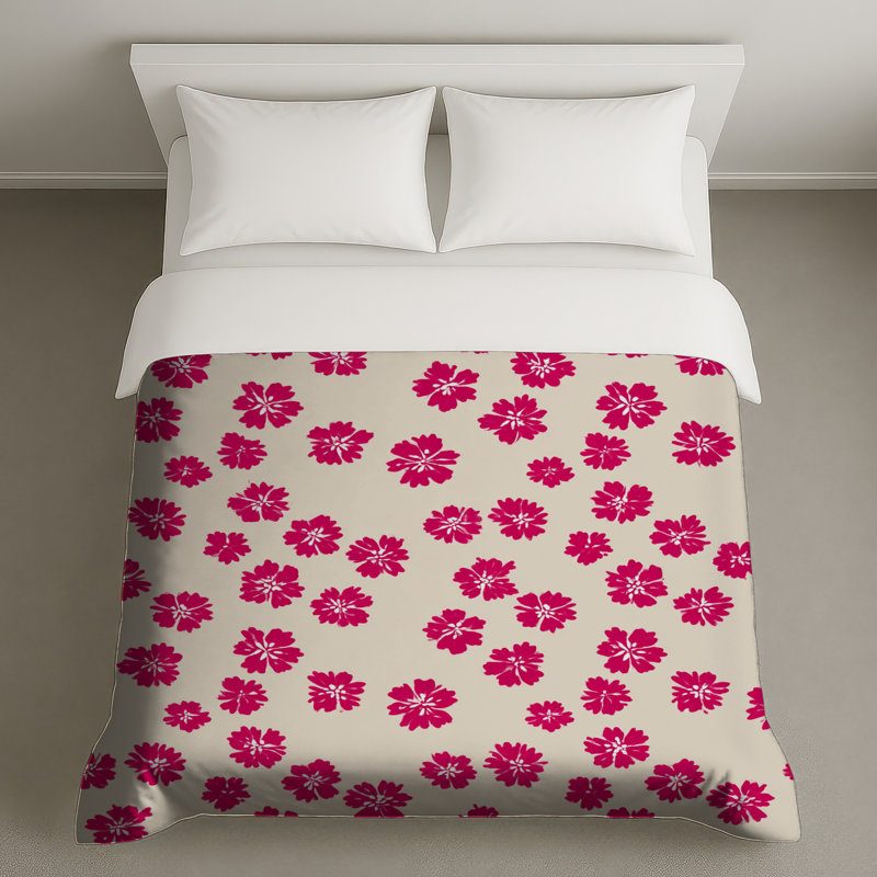 Housse de couette à motif floral, Grand lit