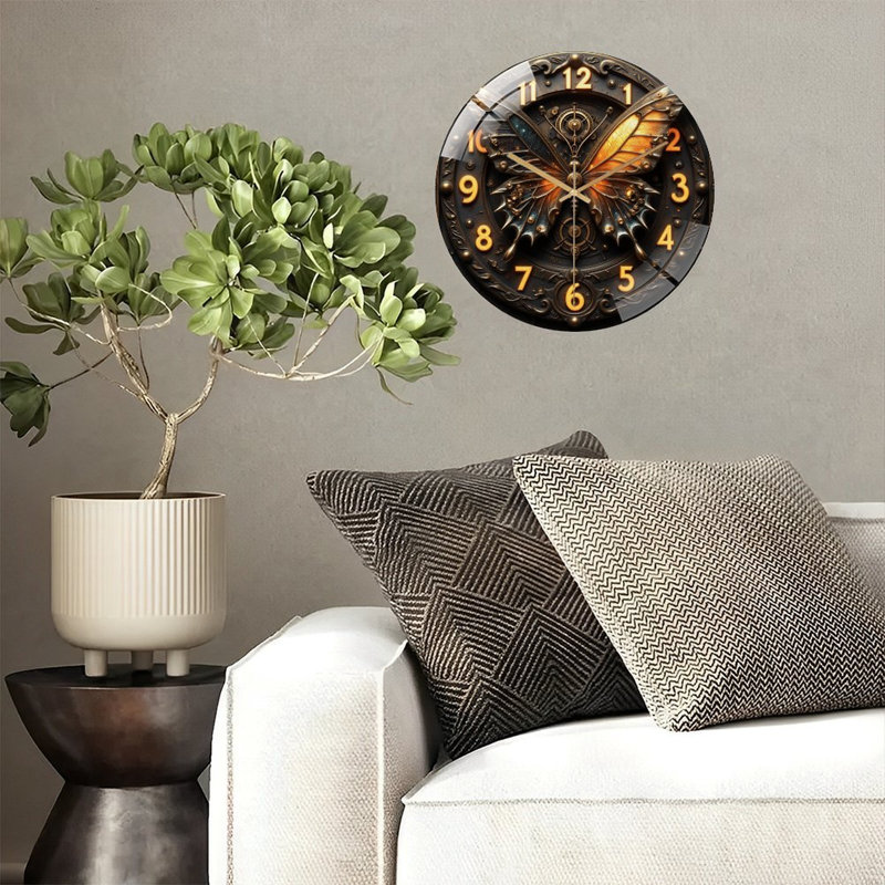 Horloge murale en verre 12 po