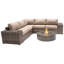 Ensemble de conversation pour 4 personnes avec foyer et coussins Sunbrella Lsi-716198478