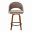 Ensemble de tabourets de bar de style Mid-Century avec comptoir fixe et revêtement en tissu-603510970