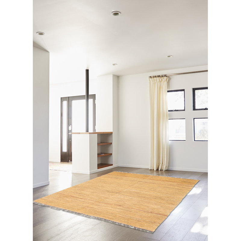 Tapisserie kaki naturel kilim 4 pi 11 po x 5 pi 11 po