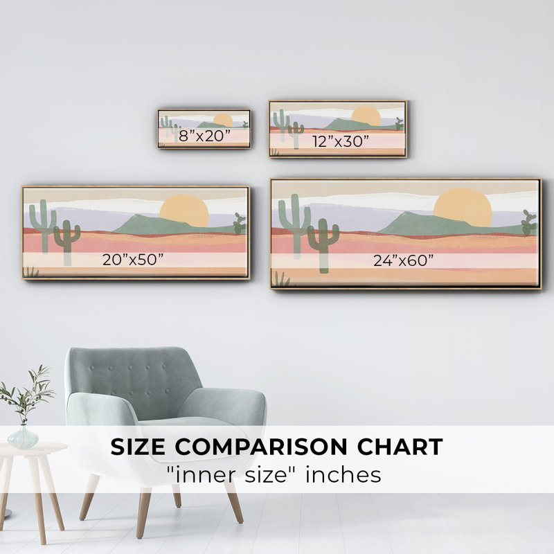 Cactus Plateau I- Framed Canvas