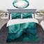 Ensemble de housse de couette en microfibre / polyester Turquoise Tranquility V Bedding-1209594403