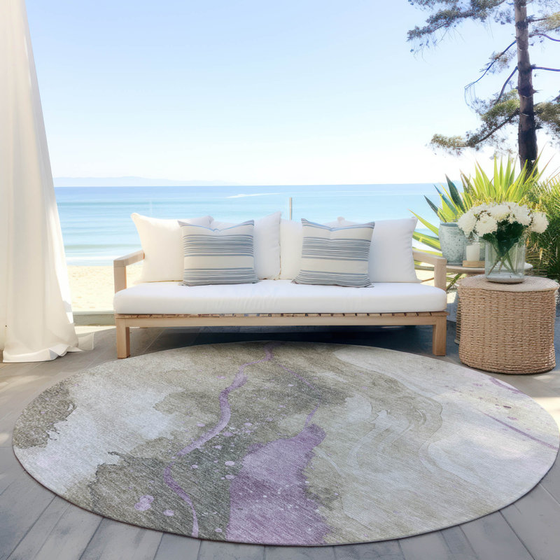 Tapis d'intérieur / extérieur brun Elithra , 8 pi x 8 pi