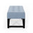 Elegant Bench In Blue With Button- Look, 16.5" H X 46.27" W 17.5" D Chic Upholstery And Design, High Wide Deep