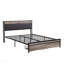 Structure de lit double avec tête de lit tapissier en bois, aucun sommier nécessaire-1120317986