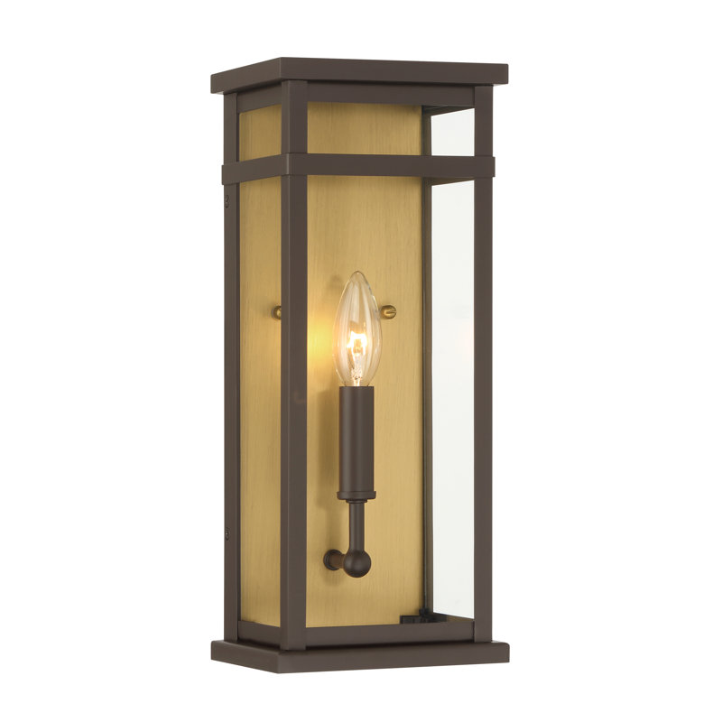 Briarlane 14.5" High 1-Light Outdoor Wall Sconce, 14.5" H x 6" W x 4.5" D, 1 Light