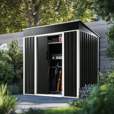 6 ft. W x 4 ft. D Metal Storage Shed