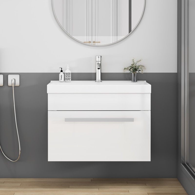 24-Inch Wall-Mounted Bathroom Vanity