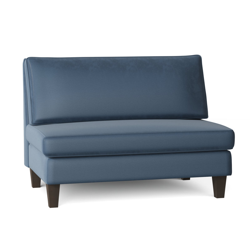 Causeuse Valerie, Velours performance Bella Ocean, Blanc antique