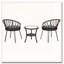 Ensemble de loisirs d'extérieur, 2 chaises simples en rotin avec table ronde en verre-1537625891