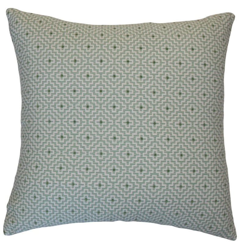 Coussin décoratif à motif géométrique BEAUNE, Hauteur (26 po) x largeur (26 po), Jungle