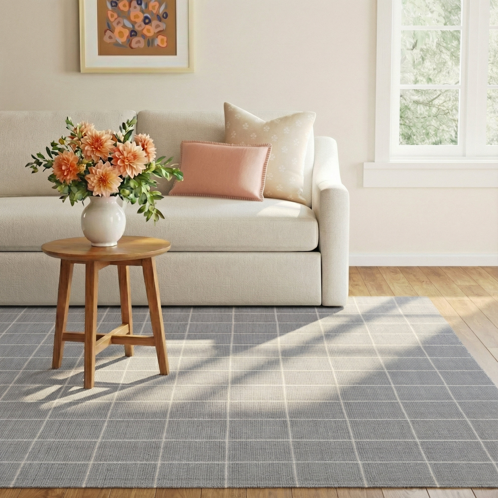 Handmade Silver/Gray Rug, Rectangle 8' x 10'