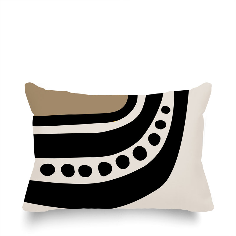 Coussin lombaire réversible intérieur / extérieur Sofi Minimalist, H 18 po x l 25 po, Crème, crème