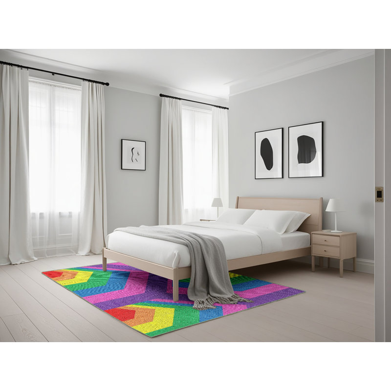 Tapis bleu Khang, Rectangle 5 pi x 7 pi