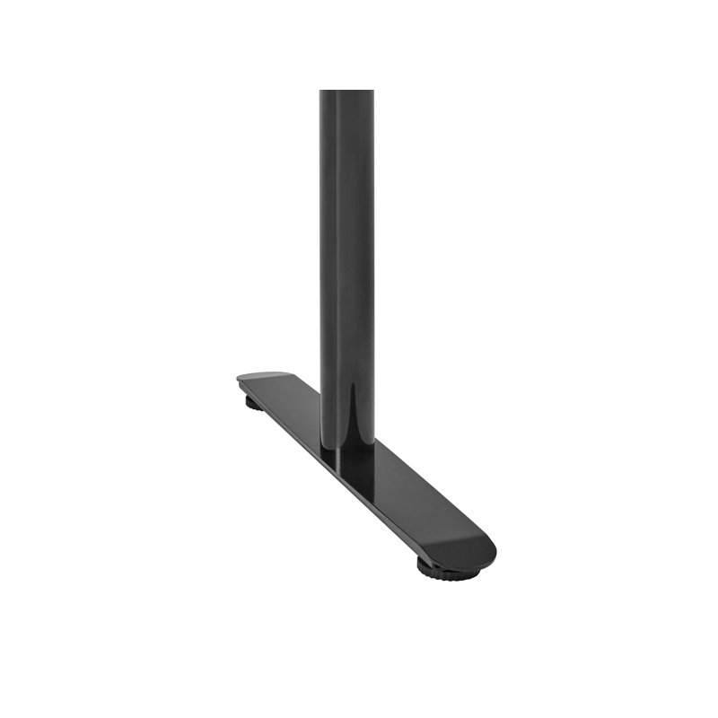 Ashrita Adjustable Metal Base Standing Desk, White, 119cm H x 180cm W x 80cm D, Black