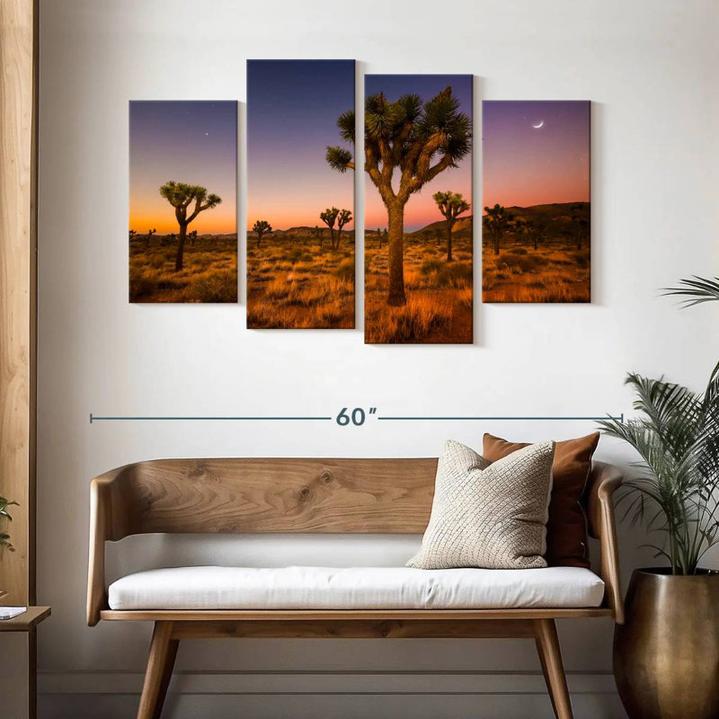 Nicci Joshua Tree Valley au coucher du soleil, H 32 po x l 52 po