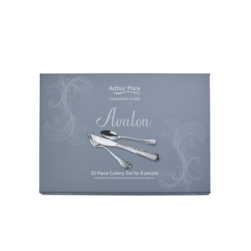 Arthur Price Avalon 32 Piece Stainless Steel Cutlery Set , Service for 8