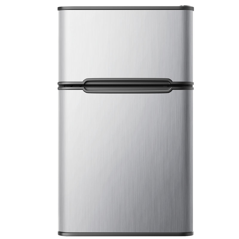 Simzlife 3.2 Cubic Feet Small Fridge Convertible Mini Fridge with Freezer By Simzlife, Silver, Silver