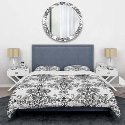 Polyester Damask Duvet Cover