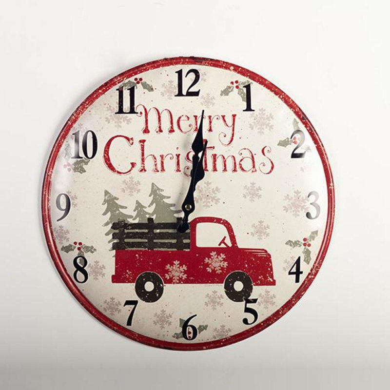 Horloge murale en bois manufacturé Kande