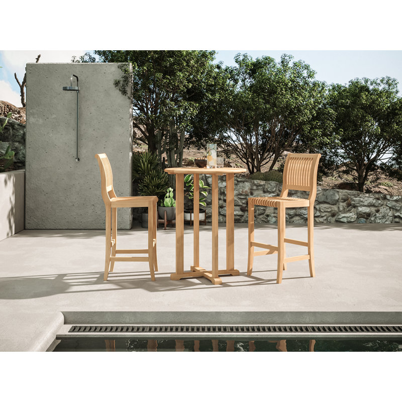 Palm Teak 3 Piece Bar Set