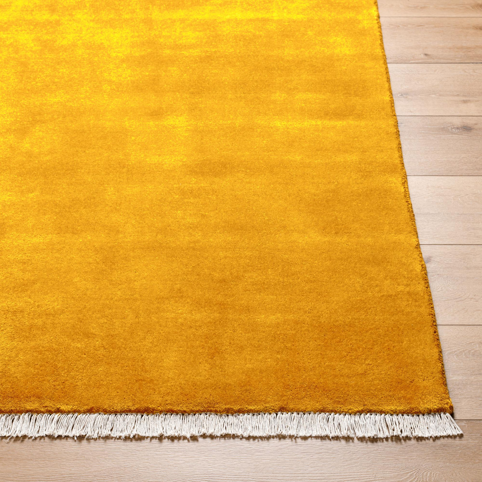 Clio Hand-Woven Beige Wool Rug, Square 10'