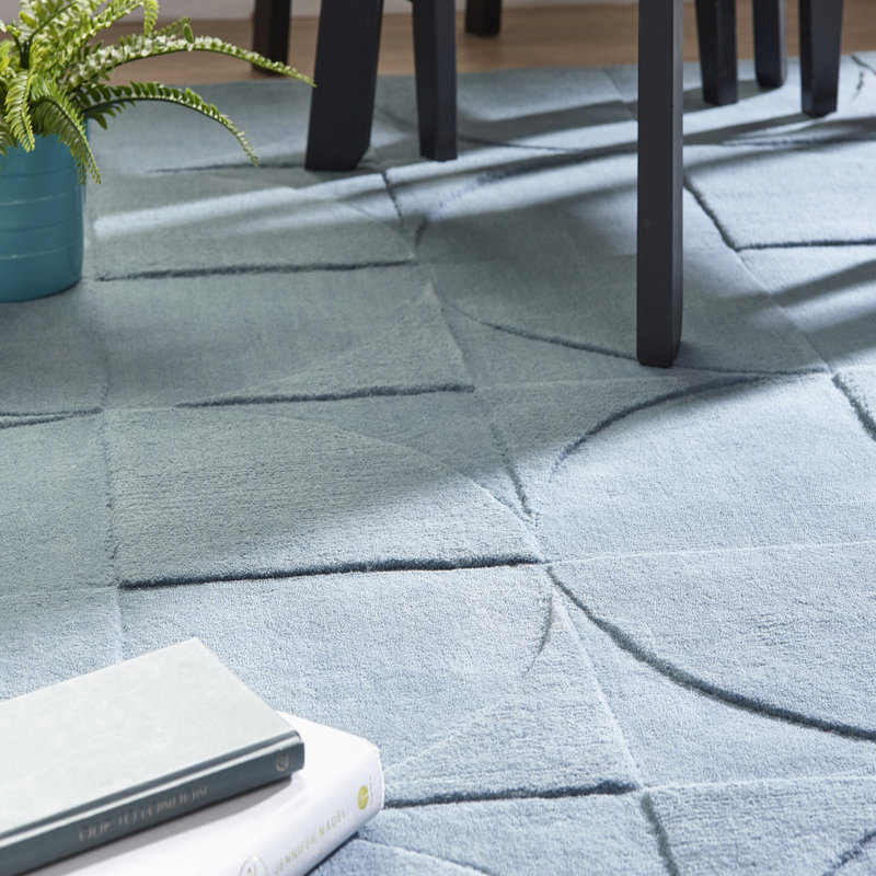 Caragan Geometric Wool Hand Woven Area Rug, Rectangle 160 x 230cm