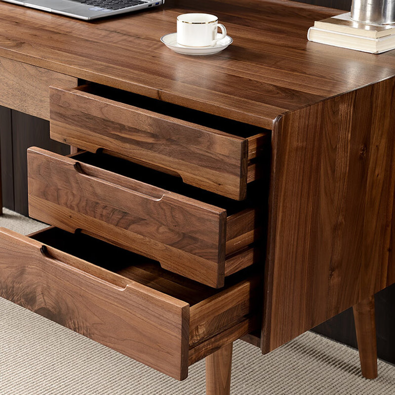 Modern minimalist and luxurious style desk, 29.92" H x 55.12" W x 27.56" D