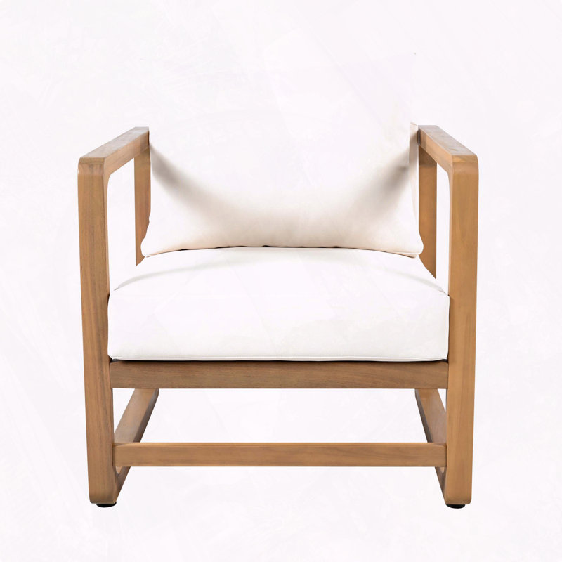 Fauteuil club en acacia