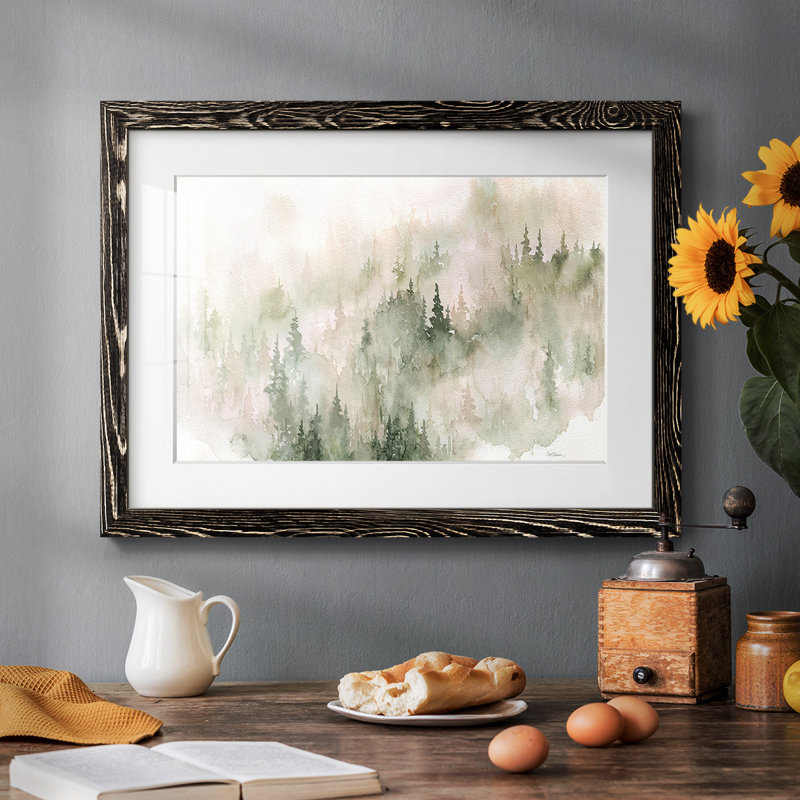 Misty Mountain Sides, impression sur papier encadrée, Noir, H 26 po x l 38 po x P 1,5 po