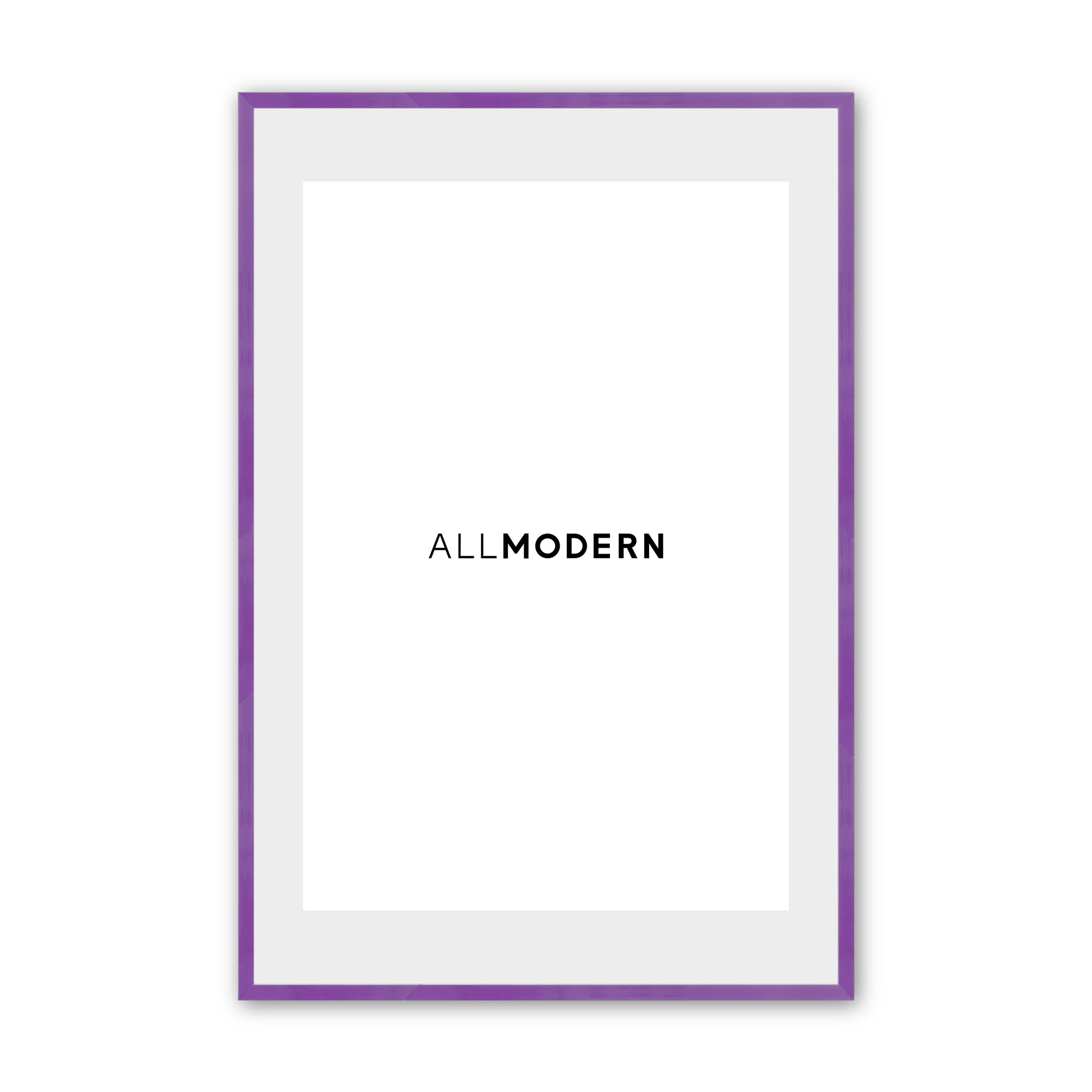 Williston Solid Wood Picture Frame with Mat, Yes, Plum Purple, 9.75" W x 11.75" H