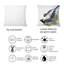 Oiseau bleu rétro debout sur un arbre avec un bébé oiseau - coussin décoratif imprimé maison de campagne-996110849
