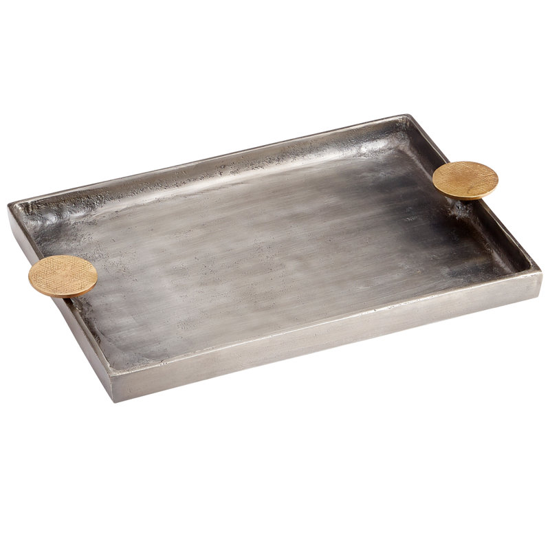 Obscura Metal Tray, 1.75" H x 15.5" W x 12" D